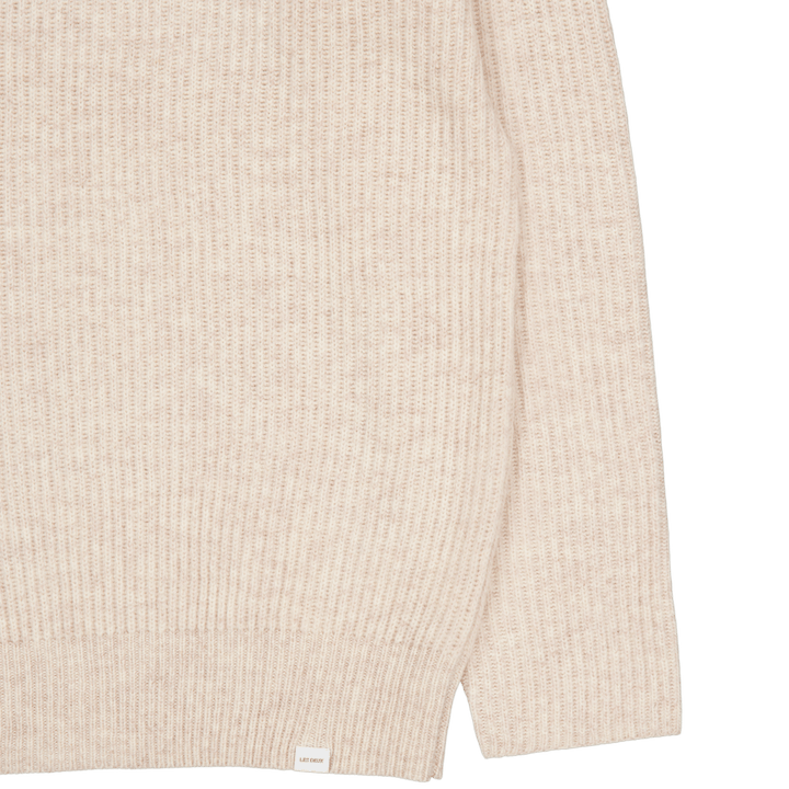 Les Deux Eddie - Maglia a collo alto in lana a coste mélange