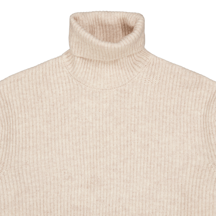 Les Deux Eddie - Maglia a collo alto in lana a coste mélange
