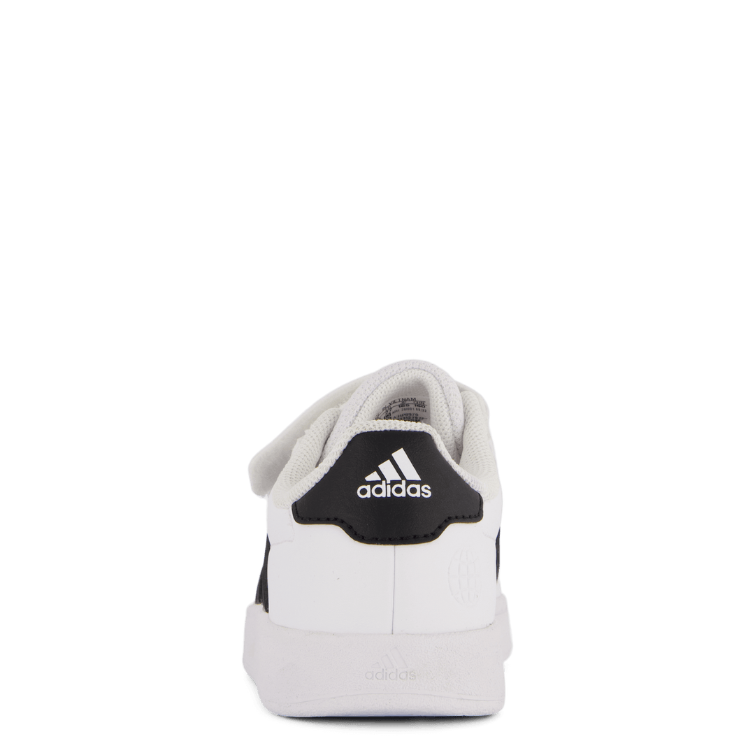 Chaussures Breaknet Lifestyle Court à deux brides auto-agrippantes, blanc nuage / noir noyau / noir noyau