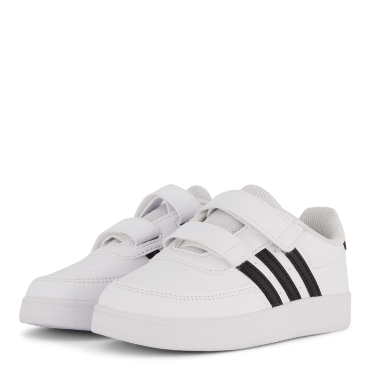 Chaussures Breaknet Lifestyle Court à deux brides auto-agrippantes, blanc nuage / noir noyau / noir noyau