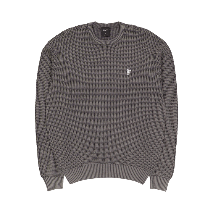 Filmore Waffelstrickpullover Schwarz