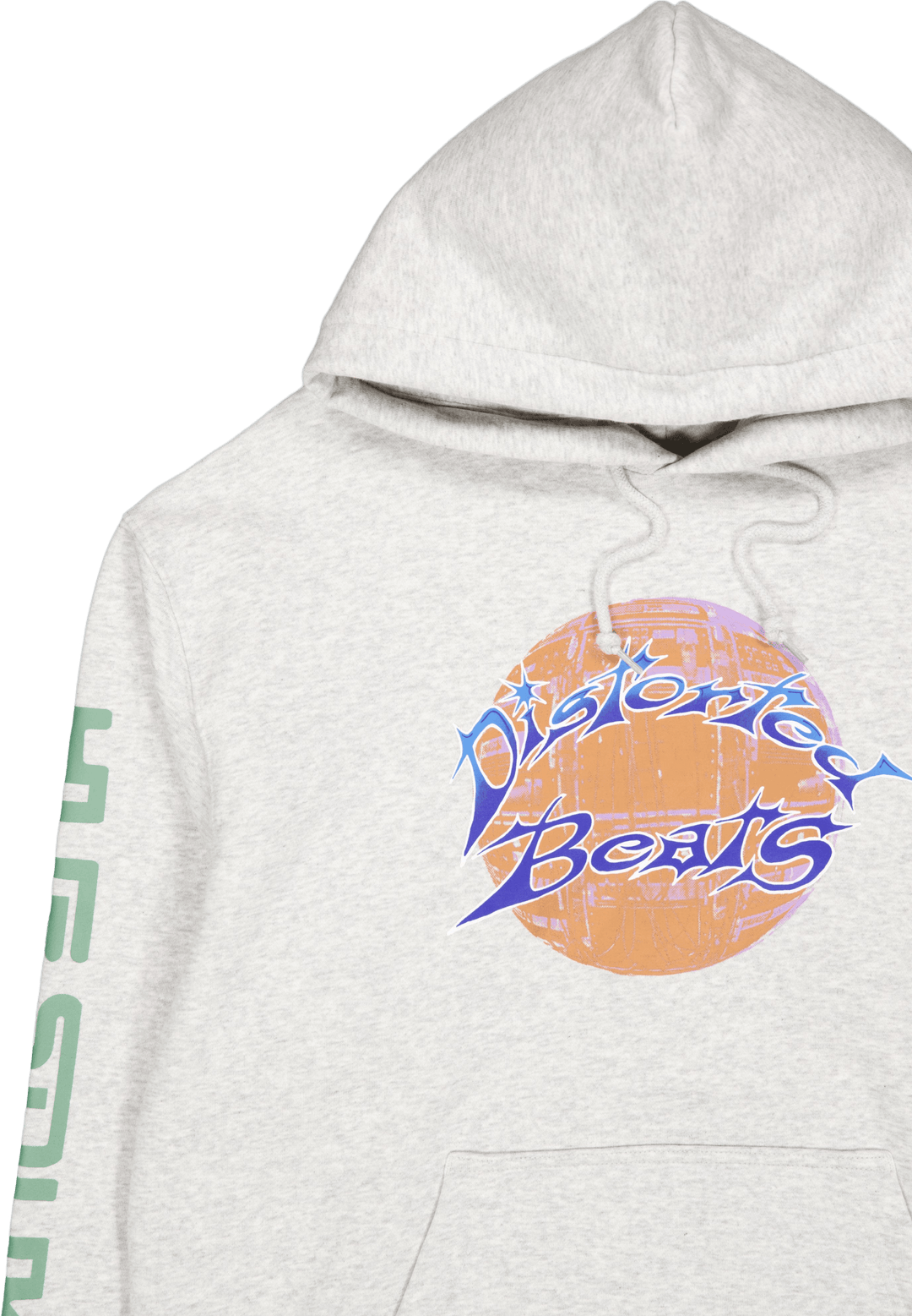 Distorted P/o Hoodie Heather Grey