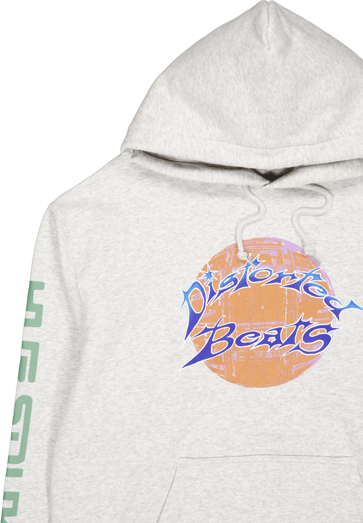 Distorted P/o Hoodie Heather Grey