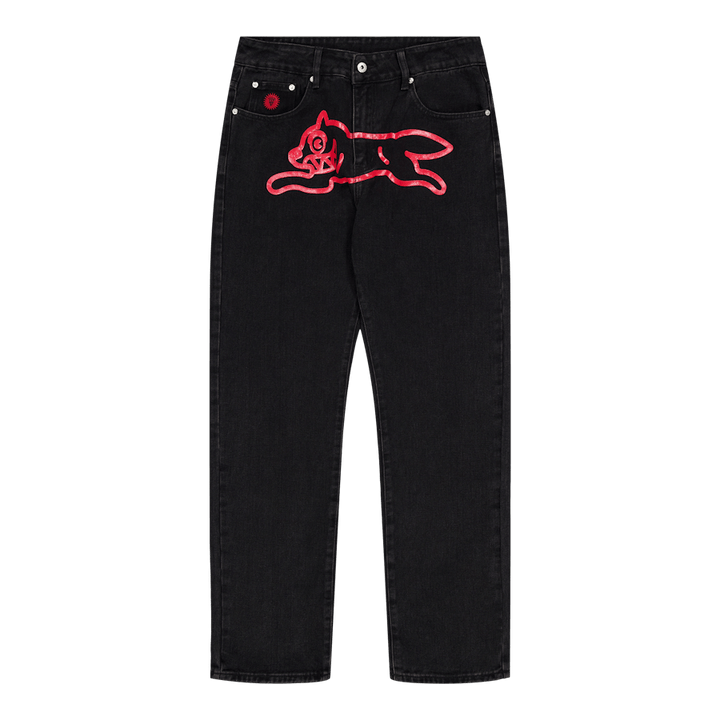 Running Dog Denim Pant Black