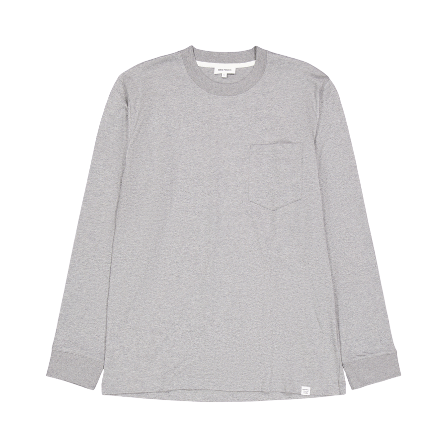 Johannes Standard Pocket Ls Light Grey Melange