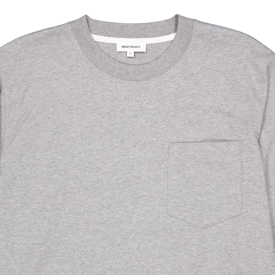 Johannes Standard Pocket Ls Light Grey Melange