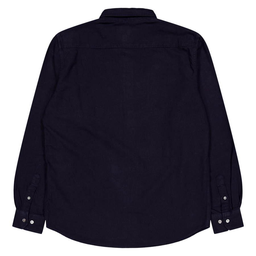 Anton Gebürsteter Flanell Dunkelmarine