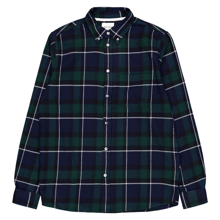 Anton Gebürstetes Flanellkaro Schwarzes Uhrenkaro