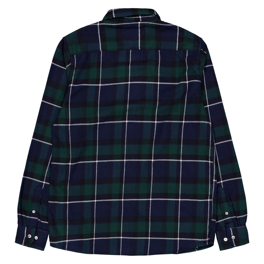 Anton Gebürstetes Flanellkaro Schwarzes Uhrenkaro