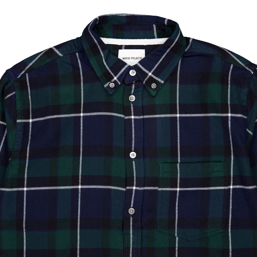 Anton Gebürstetes Flanellkaro Schwarzes Uhrenkaro