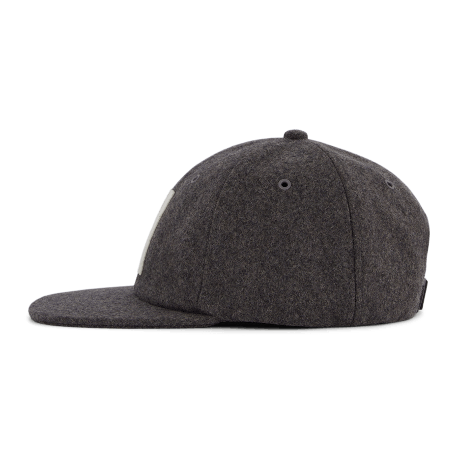 Sportkeps i ull Charcoal Melange