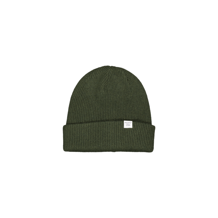 Merino Lambswool Beanie Army Green