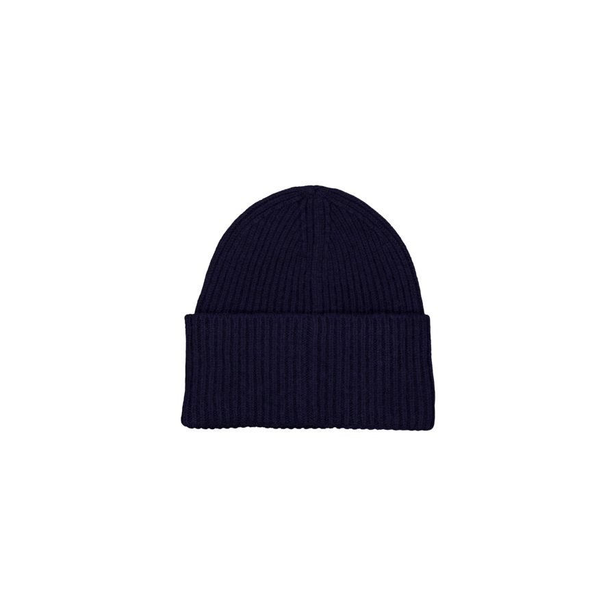 Merino Lambswool Rib N Logo Be Dark Navy