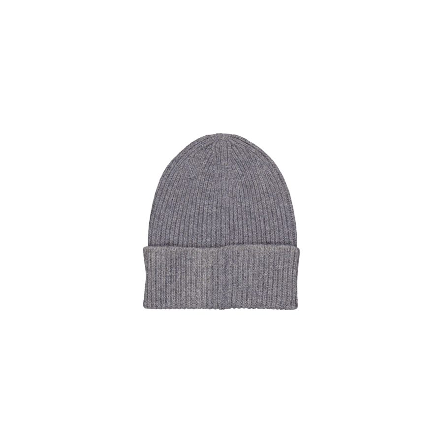 Merino Lambswool Rib N Logo Be Grey Melange