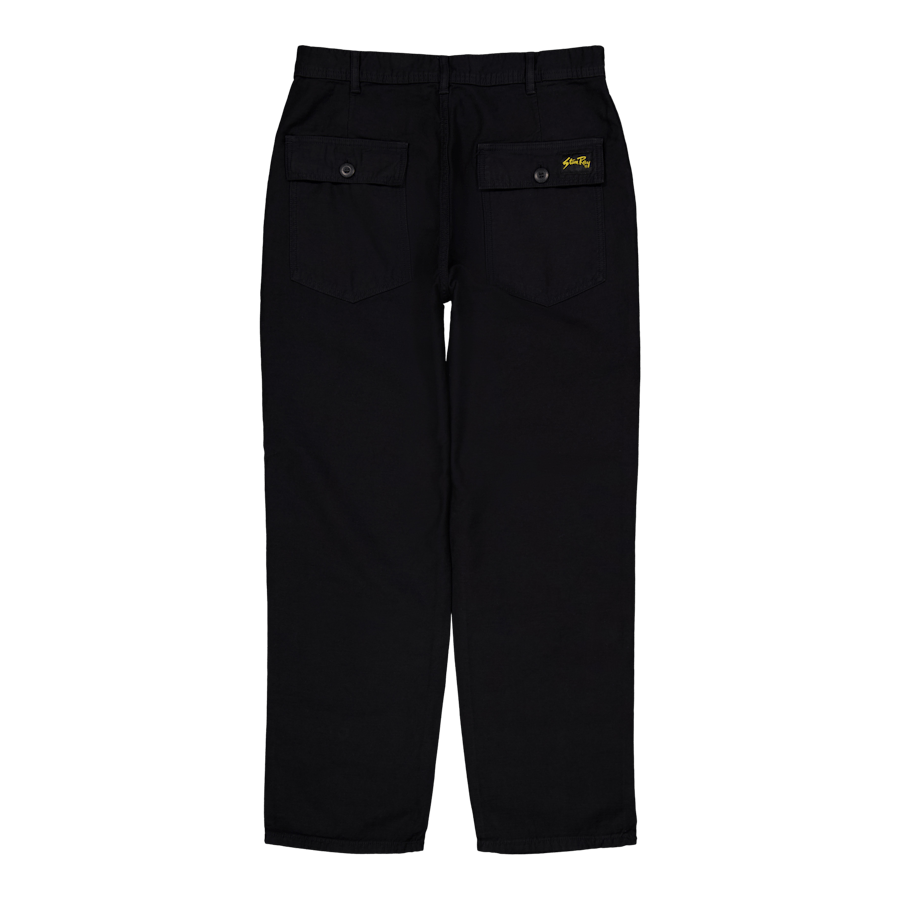 Fat Pant Black Sateen