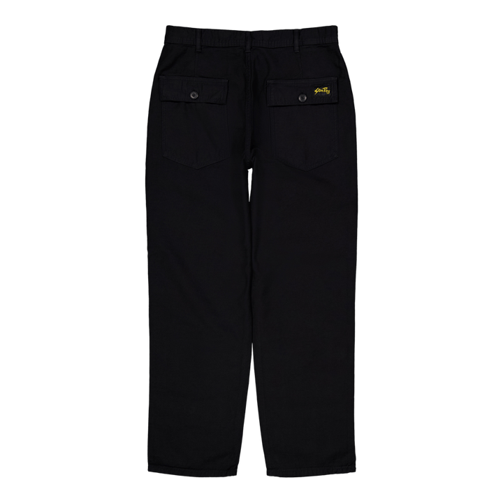 Fat Pant Black Sateen