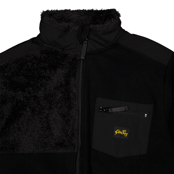Fleecová bunda Patchwork Black