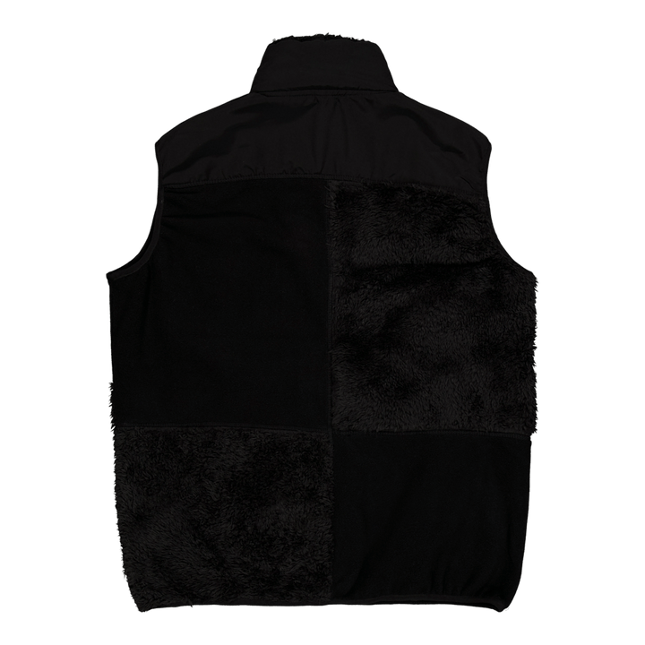 Chaleco polar patchwork Negro