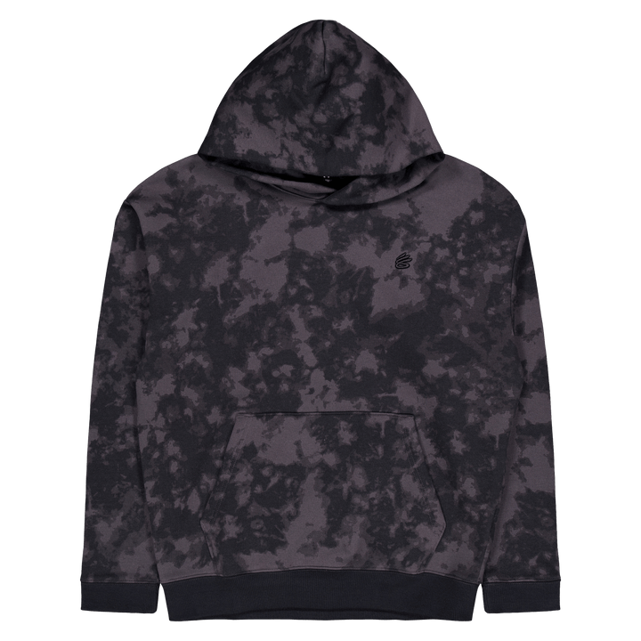 Curry Acid Wash Hoodie Jet Gray