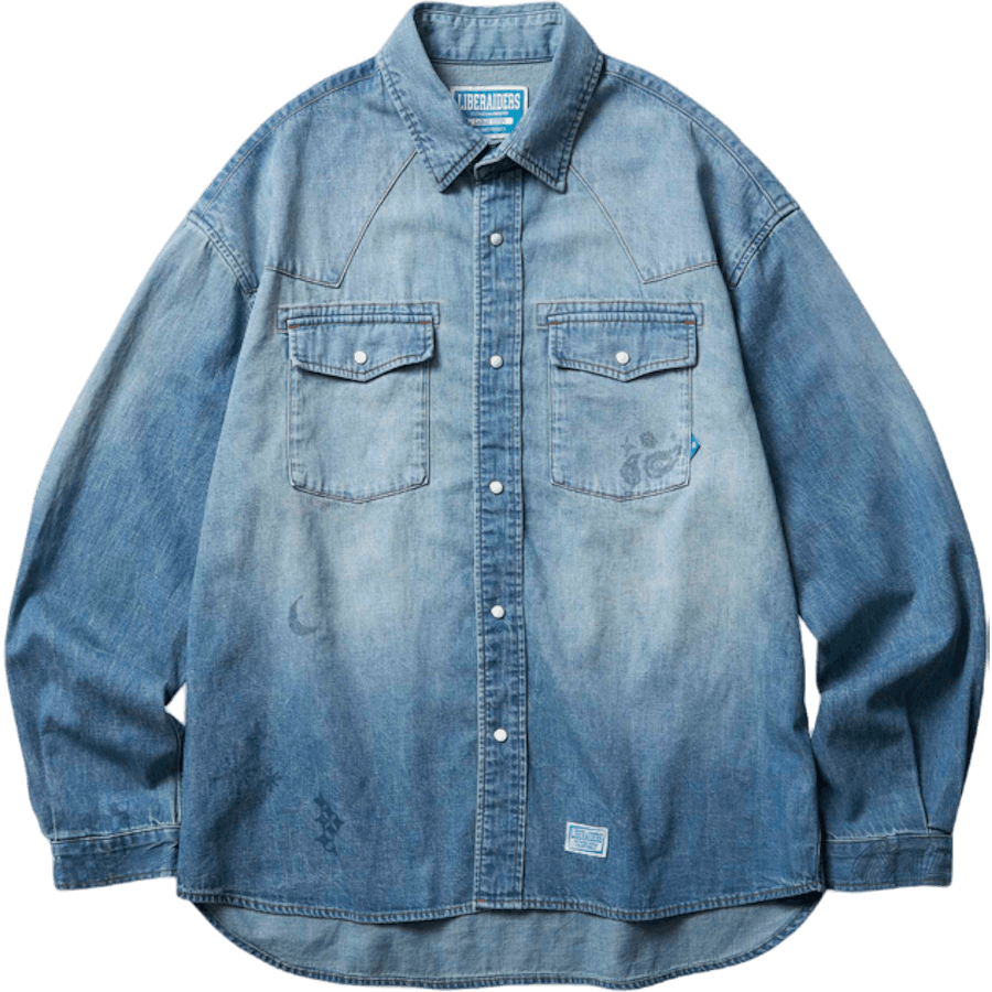 Vintage Wash Denim Shirt Indigo