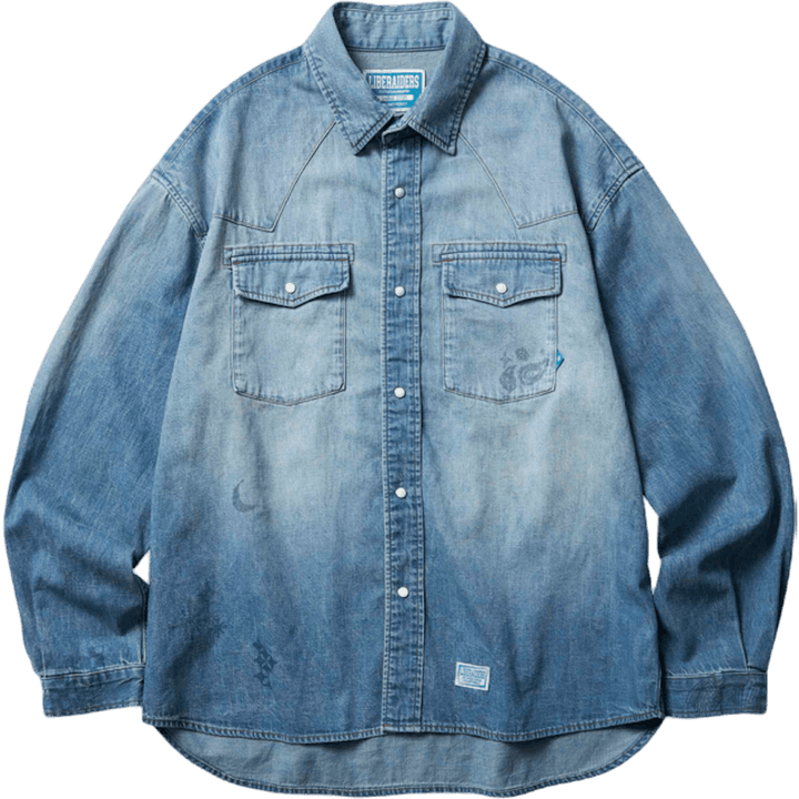 Vintage Wash Denim Shirt Indigo