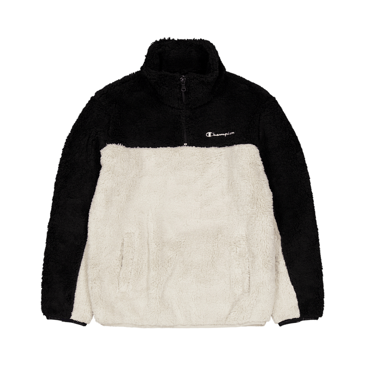 Top con mezza zip Fodera d'argento