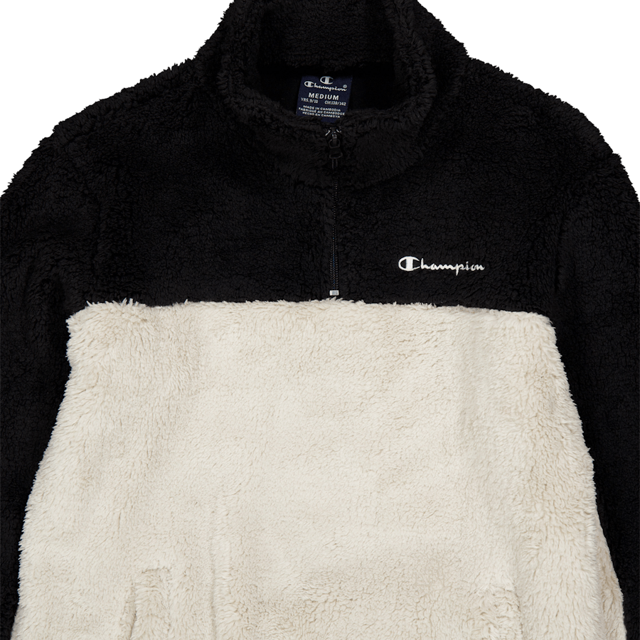 Top con mezza zip Fodera d'argento