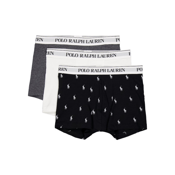 Klasický strečový bavlněný kufr 3-pack 3Pk Wht/Chcl Htr/Blk Aopp
