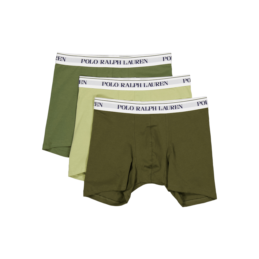 Stretch Cotton Boxer Brief 3-Pack 3PK Lt Olv / Cls Drb Olv / Def Grn