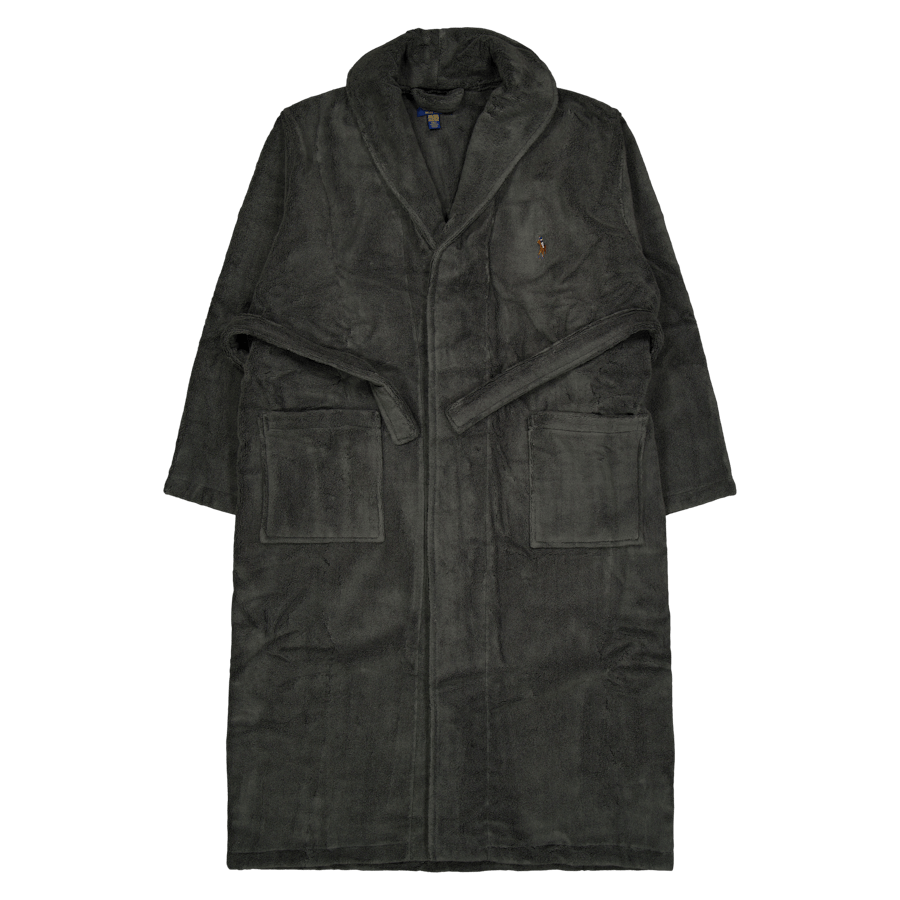 Shawl-Collar Terry Robe Dark Slate