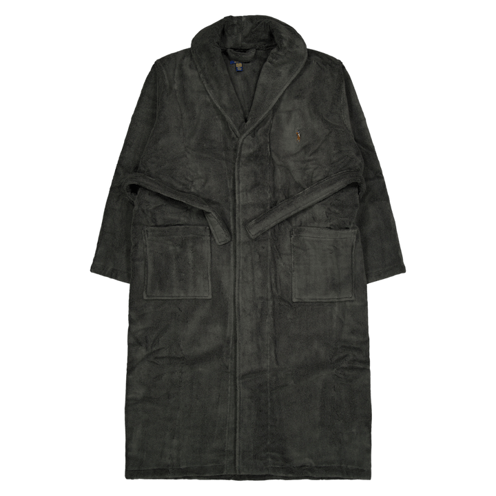 Shawl-Collar Terry Robe Dark Slate