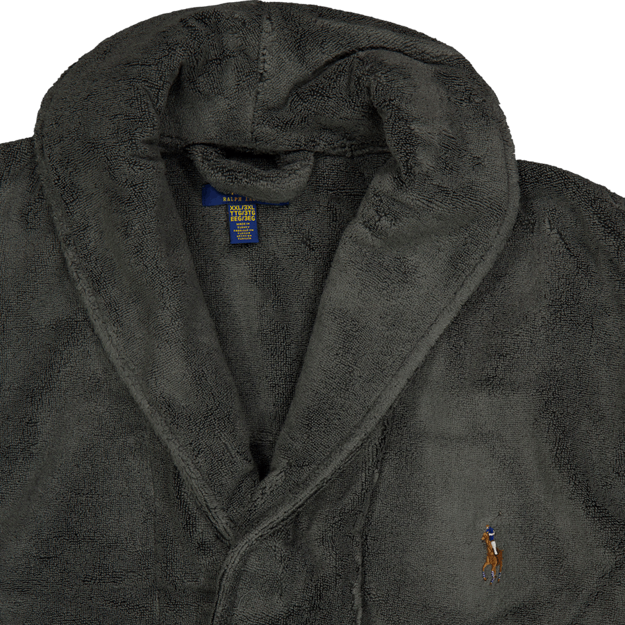 Shawl-Collar Terry Robe Dark Slate