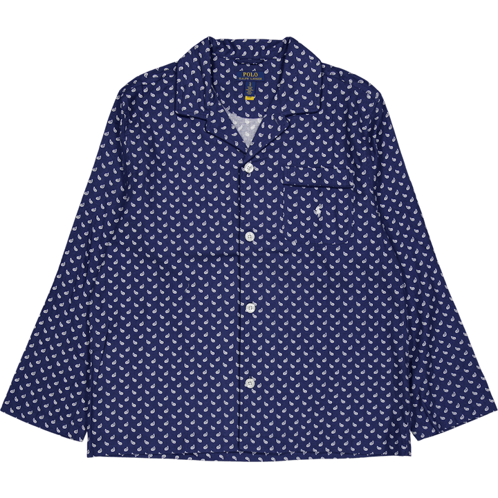 Plaid Flannel Pajama Set Navy Plaid