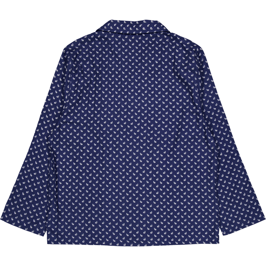 Plaid Flannel Pajama Set Navy Plaid