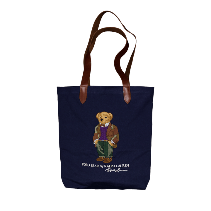 Polo Bear Twill Shopper Tote Newport Navy Bear
