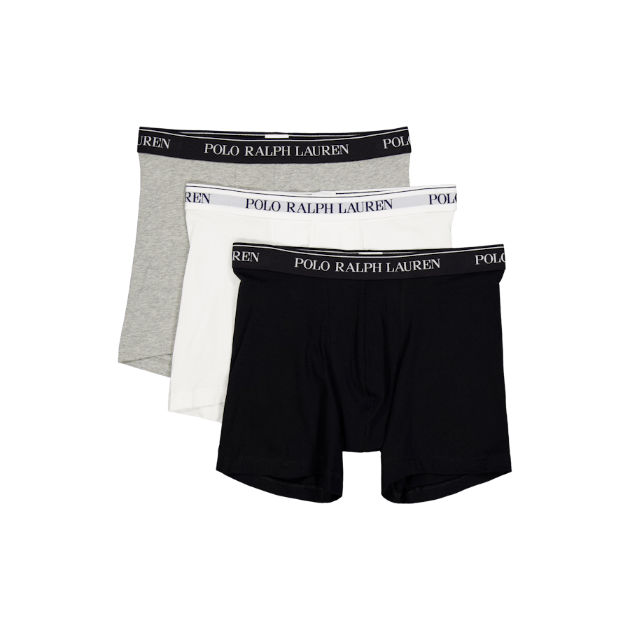 Stretch Cotton Boxer Brief 3-Pack 3PK White / Polo Blk / Andover Htr