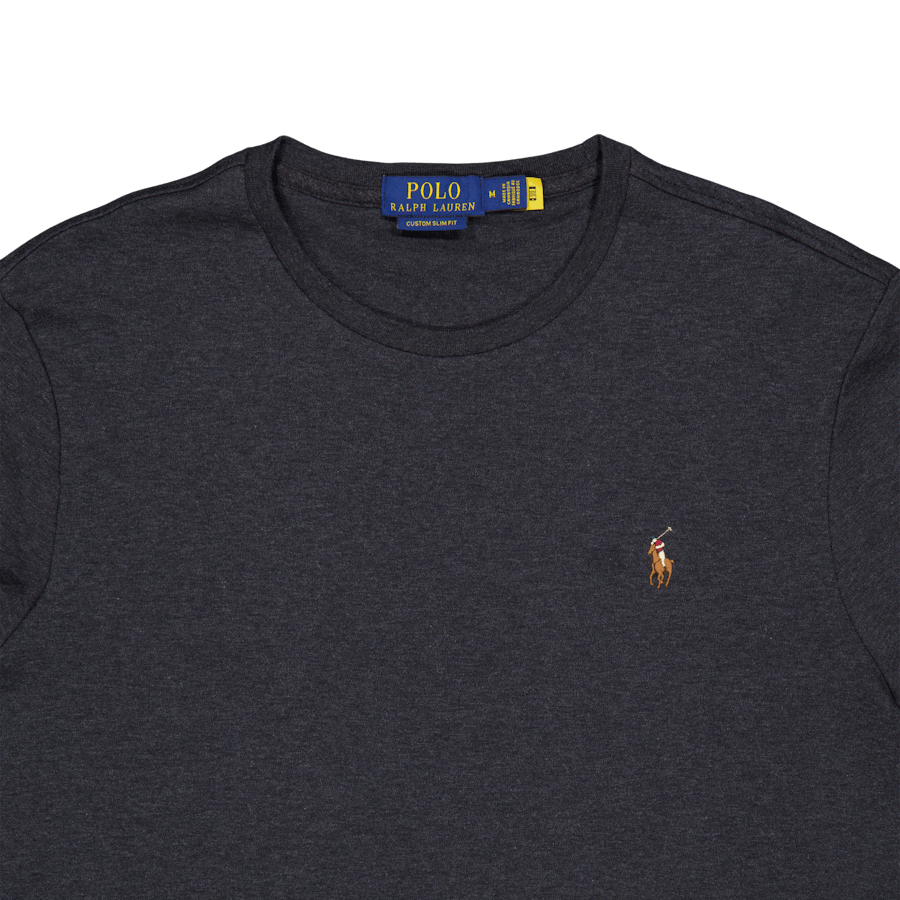 Maglietta personalizzata Slim Fit in morbido cotone nero Marl Heather