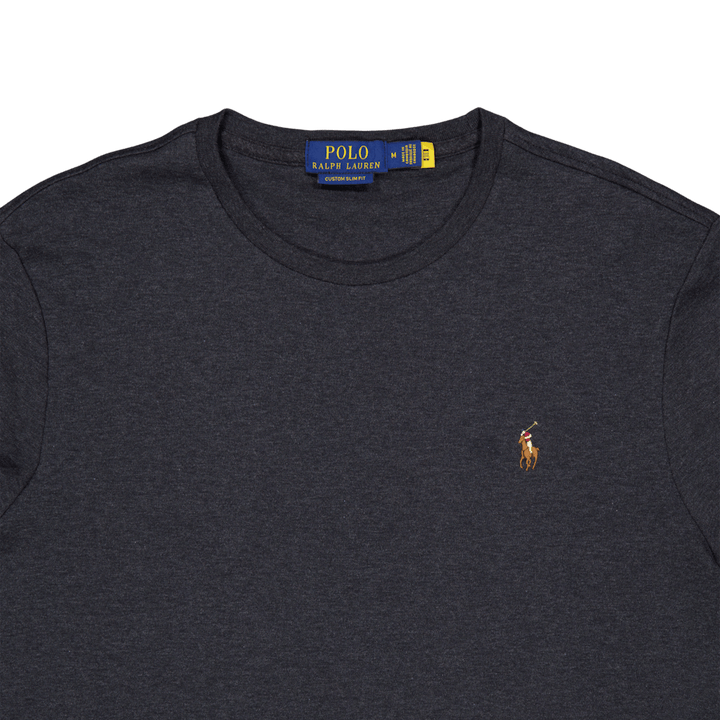 Maglietta personalizzata Slim Fit in morbido cotone nero Marl Heather