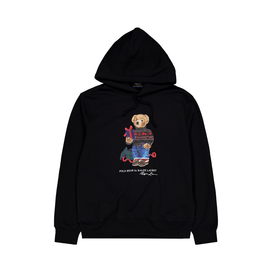 Polo Bear Fleece Hoodie Fa23 Polo Black Gift Bear