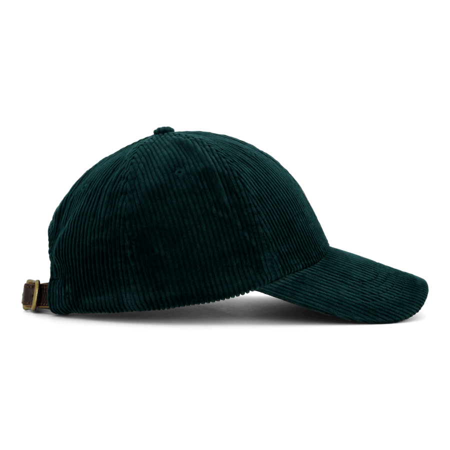 Cappello a sfera in velluto a coste verde college