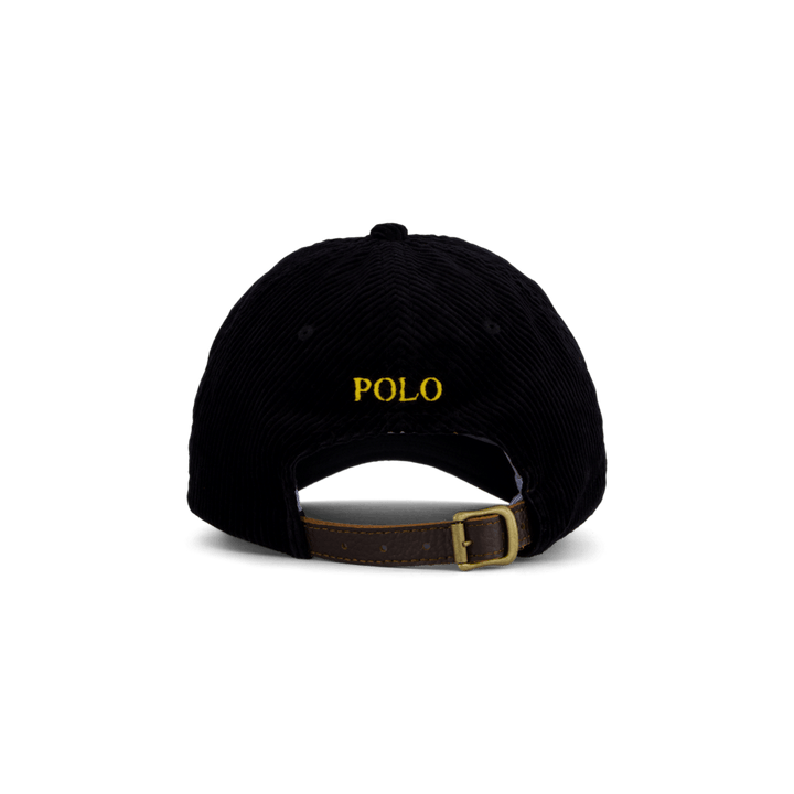 Cappello a sfera in velluto a coste Polo nero