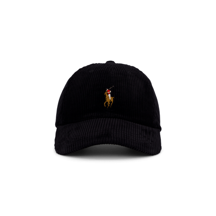 Cappello a sfera in velluto a coste Polo nero