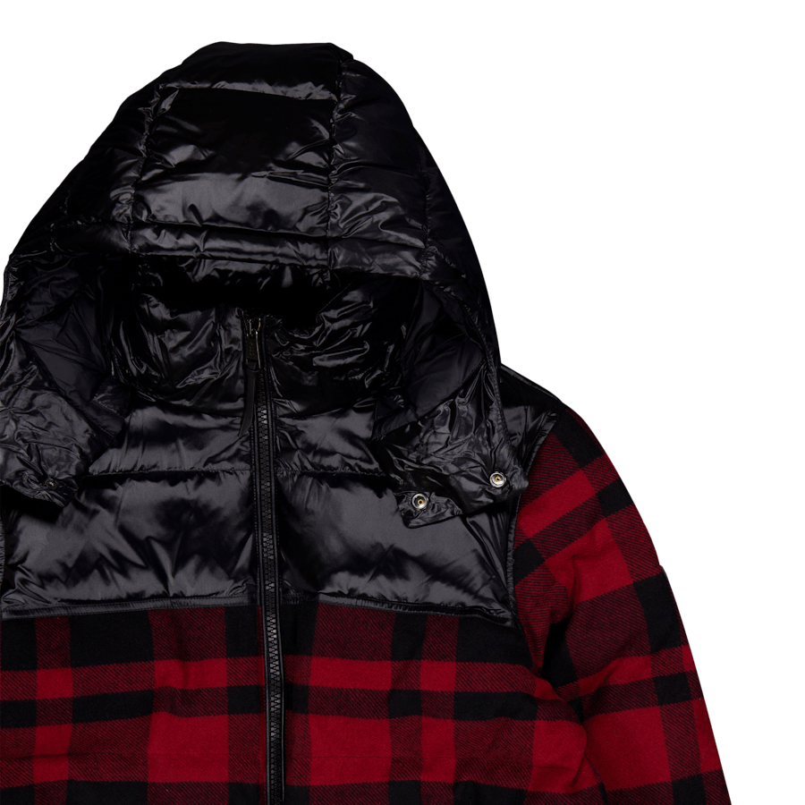 Wasserabweisende Hybrid-Daunenjacke Polo Black/Holiday Check