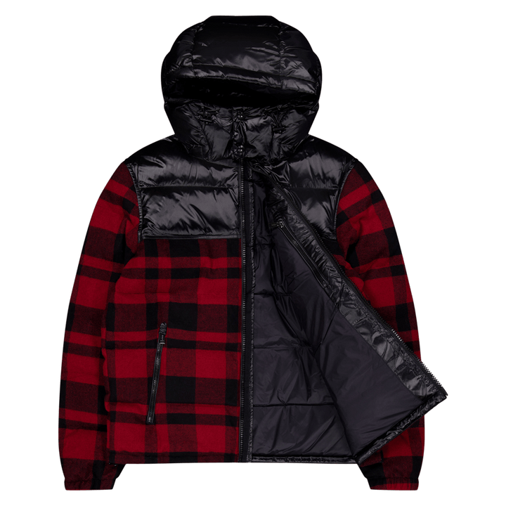 Wasserabweisende Hybrid-Daunenjacke Polo Black/Holiday Check