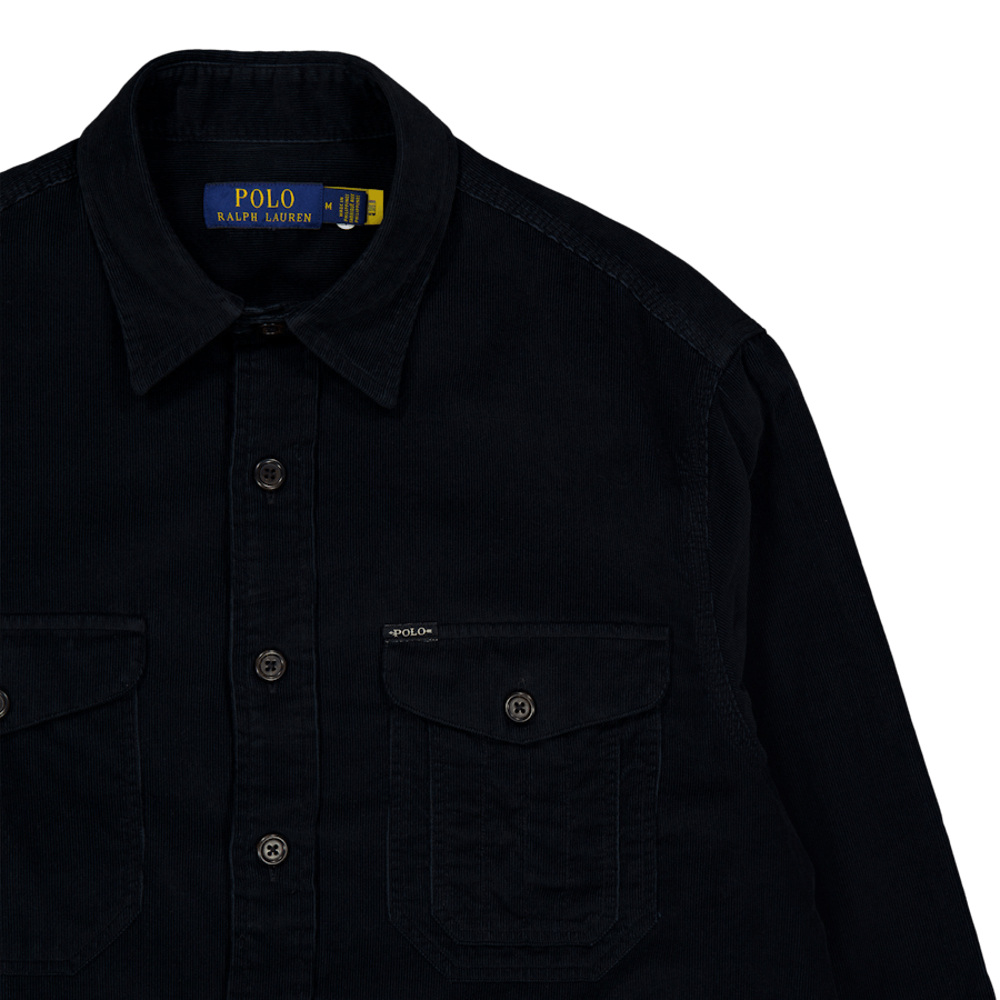 Manšestrová pracovní košile Classic Fit Polo Black