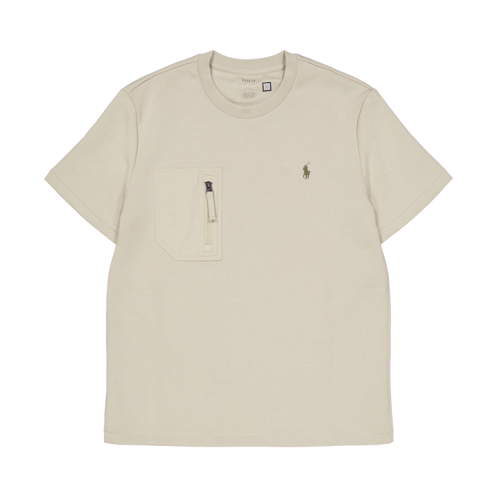 T-shirt de malha dupla com bolsos Classic Stone
