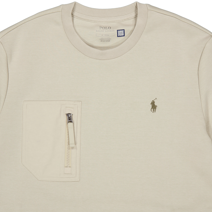 T-shirt de malha dupla com bolsos Classic Stone