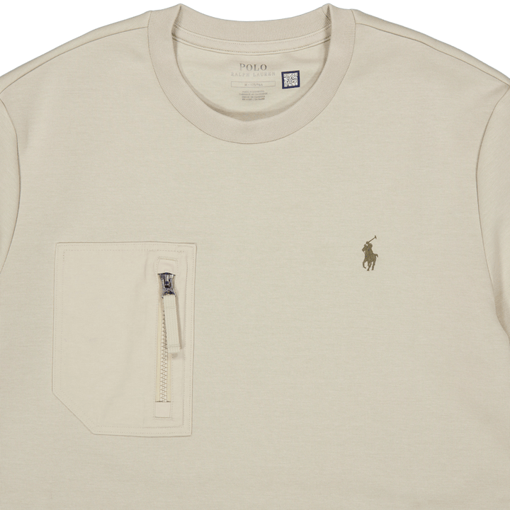 T-shirt de malha dupla com bolsos Classic Stone