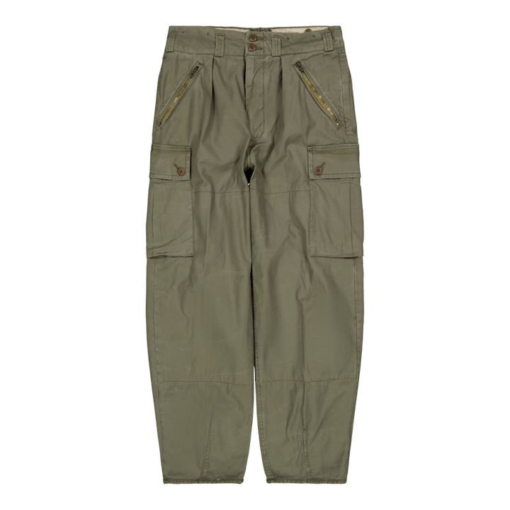 Baggy Fit Reverse-Sateen Cargo Pant Verde termico