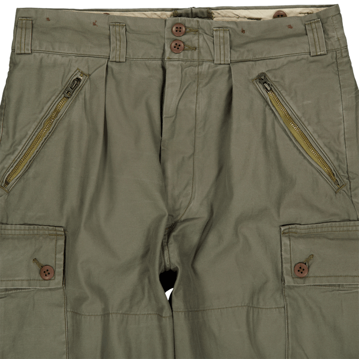 Baggy Fit Reverse-Sateen Cargo Pant Verde termico